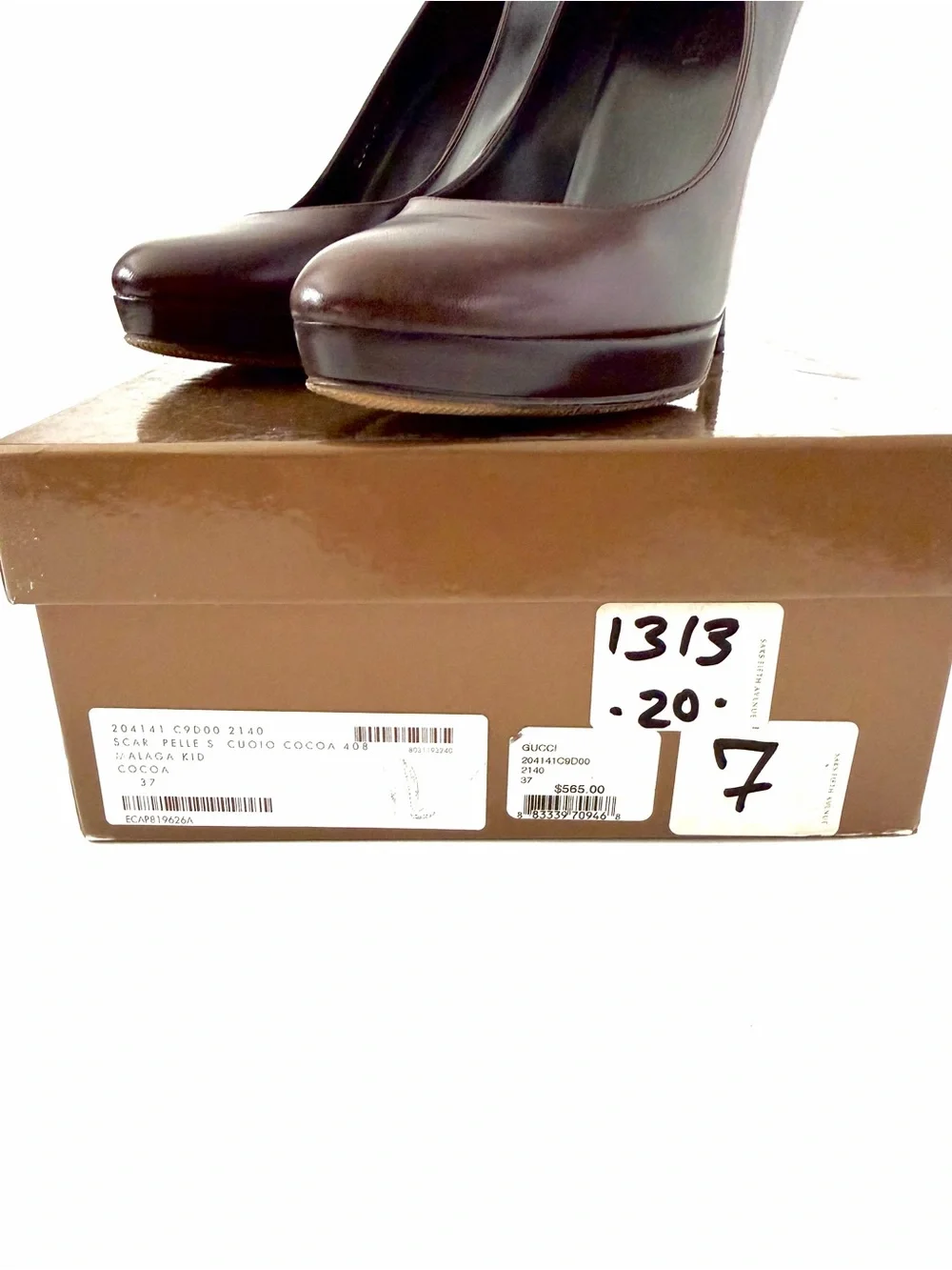 GUCCI | Brown Leather Bamboo Heel Platform Pumps EU 37